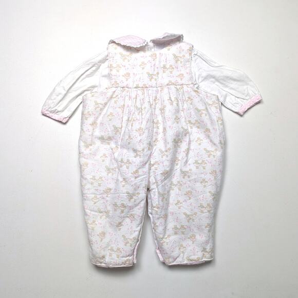 Vintage Romper Baby Girls Size 6-9m Pink Ballerina Puffy - Picture 2 of 9